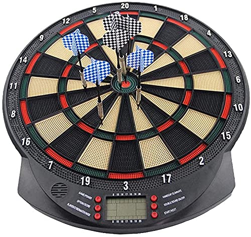 Electronic Dart Board, Electronic Darts Board Set Automatic LCD Scoring Display Score Dart Plate Board with 6pcs Soft