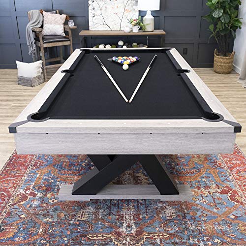 American Legend Billiard Table with Rustic Wood Finish - color: Brown