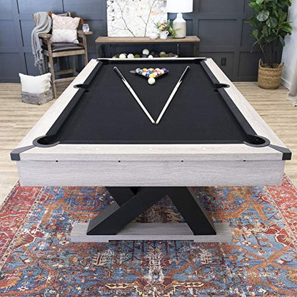 American Legend Billiard Table with Rustic Wood Finish - color: Brown