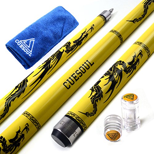 CUESOUL SOOCOO Series 58" 19oz Maple Pool Cue - color: Yellow, size: 11.5mm