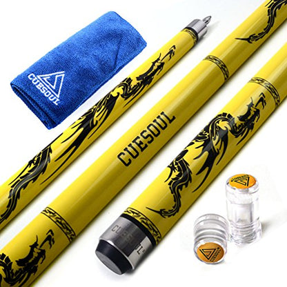 CUESOUL SOOCOO Series 58" 19oz Maple Pool Cue - color: Yellow, size: 11.5mm
