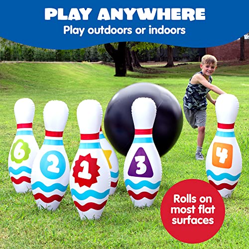 JOYIN Giant Inflatable Bowling Set for Kids and Adults, Christmas Birthday Party Games, Kids Education Motor Skills Toys - style: Educational Bowling