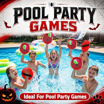 Arrowbash 12 Pcs Toss and Catch Ball Game for Kids, 12 Paddles and 6 Sticky Balls, Toddler Baseball Glove & Catch Ball Toys Beach Outdoor Toys Set Birthday Gift for Ages 3 4 5 6 7 8-12 - style: Spider