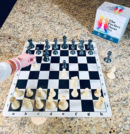 MegaChess Staunton Quadruple Weighted Chess Set - 4.1" Kings, 2 Boards, 34 Pieces, 4 lbs, Ages 8+ - size: Classic XL Super Heavyweight Edition