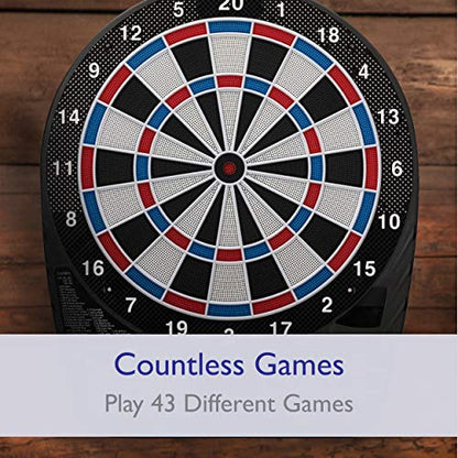 Viper 787 Electronic Dartboard, Ultra Thin Spider for Increased Scoring Area, Free Floating Segments, Locking Segment Holes for Fewer Bounceouts, Automatic Scoring