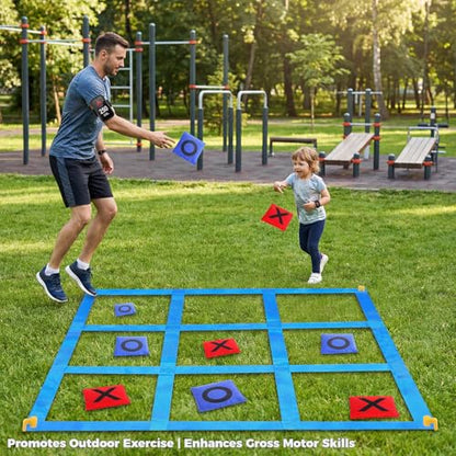 CWLAKON Outdoor Giant Tic Tac Toe Bean Bag Toss Games for Kids Adults Family, Large Outside Lawn Yard Backyard Carnival Field Day Game, Birthday Party Family Reunion Games Playground Fitness Equipment - style: Classic