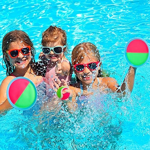 Toss and Catch Ball Game Toys for Kids Ages 4-8, Catch Paddle Toss-Upgraded Version Ball Sports Games for Boys Girls Christmas Birthday Gifts - color: Blue-4 Paddles