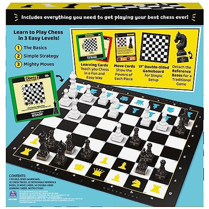 Spin Master Games, Chess Made Simple, Learn to Play Strategy Board Games for Beginners, Chess, 2 Players, for Kids Ages 8 & Up - size: 1, style: Chess Made Simple