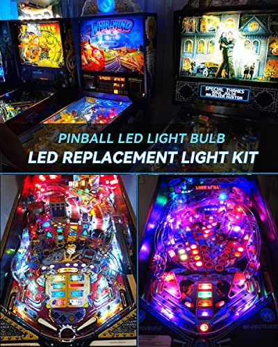 Keiurot 555 Bulb T10 194 DC AC 6V 6.3V for Pinball Led Bulbs Arcade Pinball Machine Light Bulb Lamp Warm White Nonpolarity, Pack of 10 - color: Warm White, size: T10