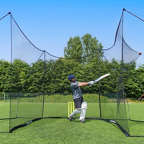 Stop that Ball™ Backstop Net Systems | Multi-Sport Ball Stop Net & Posts | Pop-Up, Freestanding & Socketed Options [7 Sizes] - size: 30ft, style: ProFlex