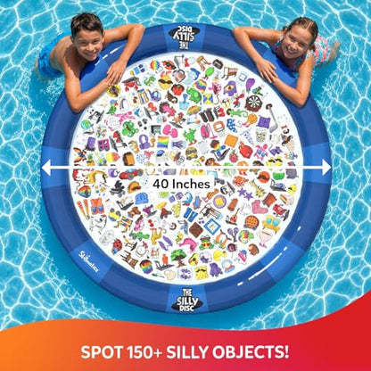 Skillmatics The Silly Disc – Pool Party Game for Kids, Teens & Adults, Funny Spot & Shout Game, Swimming Pool Toy, Outdoor Family Activity, Summer Game, Hilarious Gift for Ages 8, 9, 10 & Up