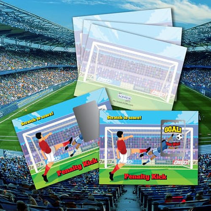 My Scratch Offs Soccer Penalty Kick Scratch Off Game Cards 26 Pack - 2 Winning and 24 Sorry - style: Soccer Penalty Kick