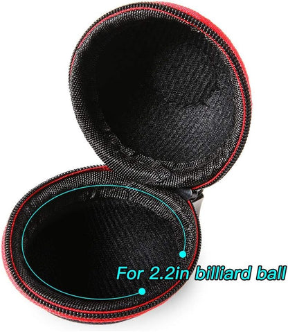 Lixada Cue Ball White1 PCS 57.2MM Clip-On Billiard Ball Holder 6 Red Dot Pool Cue Training Ball for Pool Training Balls with Carabiner Fits 2.2in Balls (Cue Ball Case)
