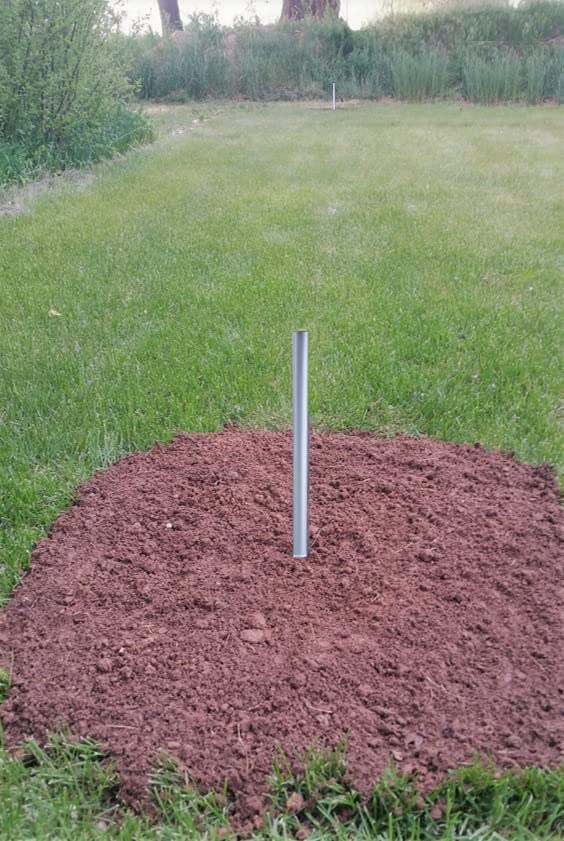 Solid Steel Horseshoe Pitching Stakes with Tapered Point for Backyard or Tournament Play - 1" x 28" Official Size - One Pair (2 Stakes)