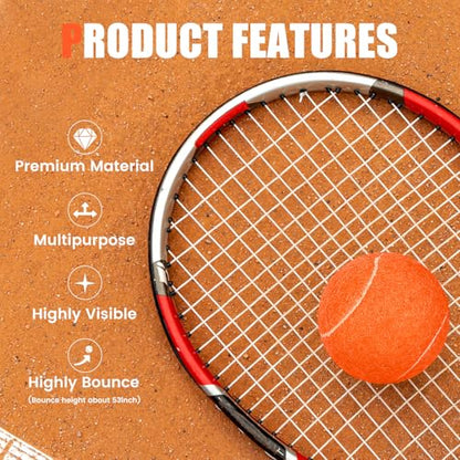 60/120 Pack Tennis Balls, Training Tennis Balls, Pet Dog Playing Balls, Practice Tennis Balls with Mesh Bag for Transport and Beginner Training - color: Orange-60Pack