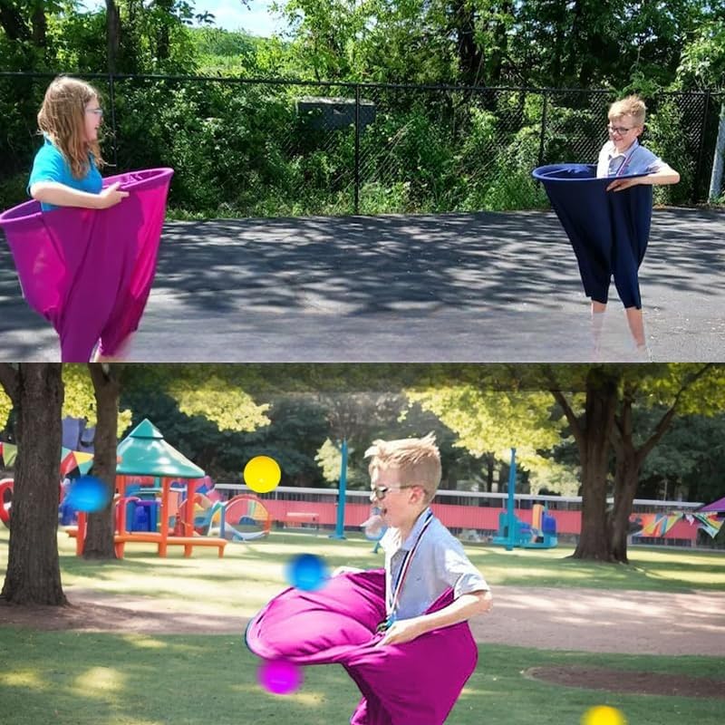 Granny Pants Yard Game, 8/16 Elastic Balls+Pump, Backyard Parties and Field Day，Tailgate & Backyard Lawn Games for BBQ, Camping, Team Building Events - color: PINK+BLUE