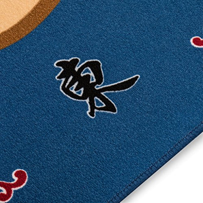 Yellow Mountain Imports Table Cover for Mahjong, Poker, Card Games, Board Games, Tile Game, and Dominoes - 31.1 Inches - Roll-up Gaming Mat with Carrying Bag - color: Blue