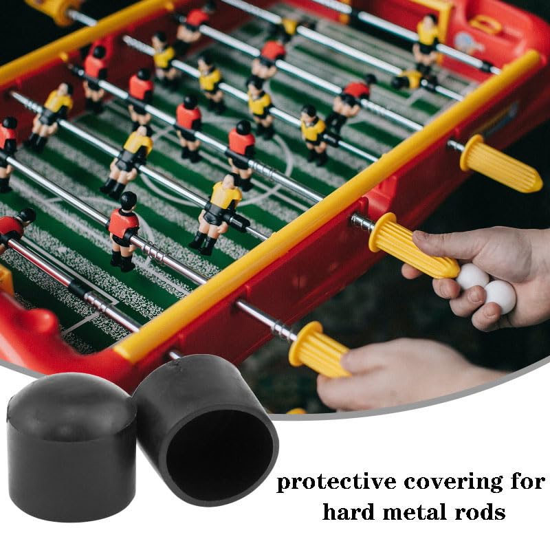 AYLIFU 24PCS Foosball End Caps 15.8mm Foosball Table Rod End Caps Foosball Table Safety End Caps Rubber Sleeve Tip Protectors