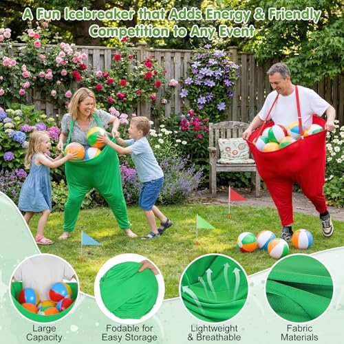 Granny Pants Yard Game (31.5" W x 39.4" H), Hands-Free Design with 43" Adjustable Straps, Hilarious Outdoor Tossing Game for Adults & Family