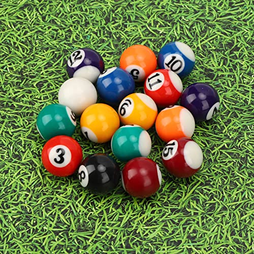 16Pcs Billiard Ball Toy Mini Resin Billiards, EcoFriendly Resin Material Billiard Ball, Mini Pool Table Accesssories for Recreation Games Game Rooms