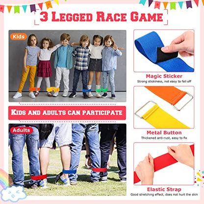 40 Packs Outdoor Games Potato Sack Race Bags for Kids and Adults, with 3 Legged Race Bands, Egg and Spoon Race Backyard Field Day Birthday Party Games Outdoor Carnival Lawn Games Kids and Family