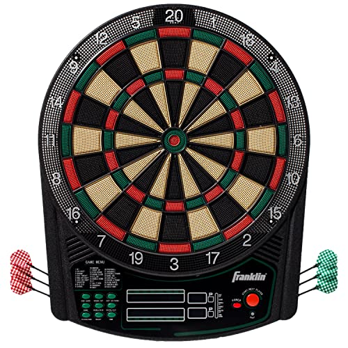 Franklin Sports Electronic Dart Board Sets - Soft Tip Electric Dartboard with Digital Scoreboard - (6) Darts Included - style: Tournament Electronic Dartboard – 177 Games