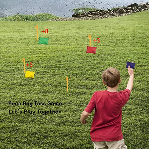 GOLDGE 28 Piece Outdoor Games Kit for Kids, Includes Potato Sack Race Bags, Bean Bag Toss, 3 Legged Race Bands, Egg Spoon Relay, for Easter & Birthday Parties (Potato Sack Race Bags) - size: 26.2 x18.9"