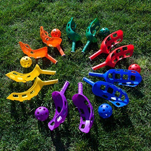 Champion Sports Scoop Ball & Catch Games – Lightweight Plastic Toss & Catch Sets for All Ages - style: Scoop Ball Game Set