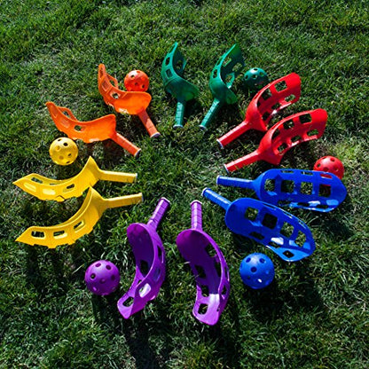 Champion Sports Scoop Ball & Catch Games – Lightweight Plastic Toss & Catch Sets for All Ages - style: Scoop Ball Game Set