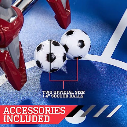 Hall of Games Foosball Tables Multiple Styles, Soccer with Durable & Stylish Designs with Tabletop Sports Soccer Balls, Perfect for Family Game Rooms | Multiple Styles - style: 56" (Black/Gray/Red)