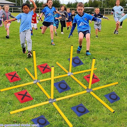 Giant Tic Tac Toe Game,4ft x 4ft Bean Bag & Ring Toss Across Game|Backyard Outdoor Indoor Games Lawn Games for Adults Kids and Family Party Game Christmas Birthday Gifts with Storage Bag