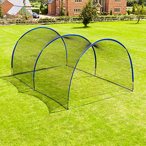 FORZA Pop-Up Baseball Batting Cage | Portable, Fiberglass Frame with Polyester Netting, Instant Setup for Anywhere Practice | Multiple Size Options, Includes Carry Bag - size: 40ft, style: Open One End