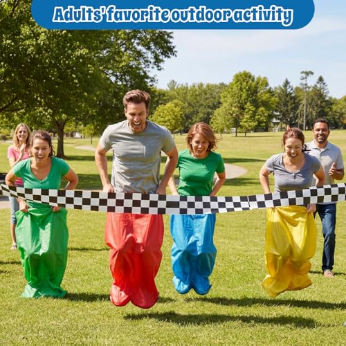 24 Pack Potato Sack Race Bags Large Size Race Bags for Family Activities Outdoor Games Sack Races Bag Reusable Vegetable Produce Bag for Adults Outdoor Sports Activities Tomato Storage