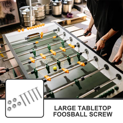 Abaodam Foosball Table Fixation Screws and Nuts 50Pcs Metal Hardware Fasteners for Secure Foosball Player Assembly and Stable Gameplay