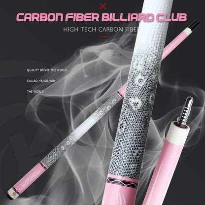 Carbon Fiber Pool Cue – 12.9mm, 14mm and 12.4mm, 2-Piece Billiard Cue Stick for Women/Men, Professional Break Cue for Snooker, 8-Ball, 9-Ball, Home & Club Use