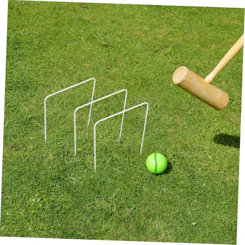 Outanaya 10Pcs Croquet Replacement Hoops Heavy Duty Wickets for Backyard Lawn Games for Family Gatherings and Outdoor Events Sturdy Construction and Easy Setup