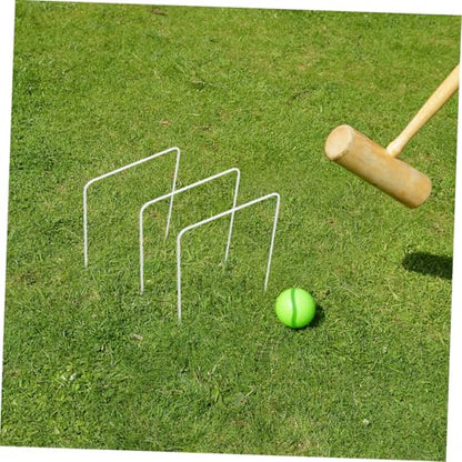 Outanaya 10Pcs Croquet Replacement Hoops Heavy Duty Wickets for Backyard Lawn Games for Family Gatherings and Outdoor Events Sturdy Construction and Easy Setup