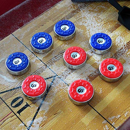 Shuffleboard Pucks,(Dia.53mm 2-1/8'') Mini Shuffleboard Pucks Set, Shuffleboard Pucks Equipment for Family Fun Home Game - color: Red&Blue