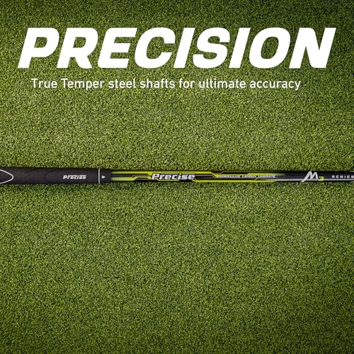 Precise M3 Men’s 14-Piece Golf Set – 460cc Driver, Wood, Hybrid, 6-PW Irons, Putter, Stand Bag, 3 Headcovers and Cover - RH - size: Green - Tall Size +1"