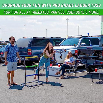 GoSports Ladder Toss Indoor & Outdoor Game Set with 6 Soft Rubber Bolo Balls and Travel Carrying Case - Choose Pro or Classic - style: Pro Ladder Toss
