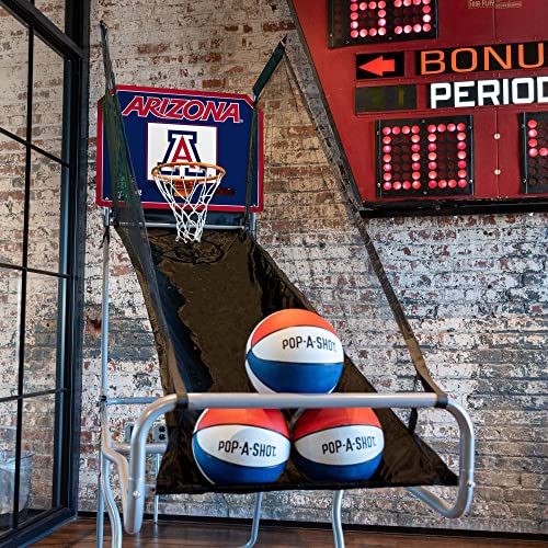 Pop-A-Shot - Tailgate Game with NCAA Graphics l Arcade Basketball Inside, Out, and On The Go | Infrared Sensor Scoring | 3 Balls | Foldable, Portable, Tote Bag Included l for All NCAA Fans