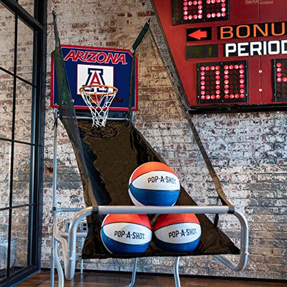 Pop-A-Shot - Tailgate Game with NCAA Graphics l Arcade Basketball Inside, Out, and On The Go | Infrared Sensor Scoring | 3 Balls | Foldable, Portable, Tote Bag Included l for All NCAA Fans