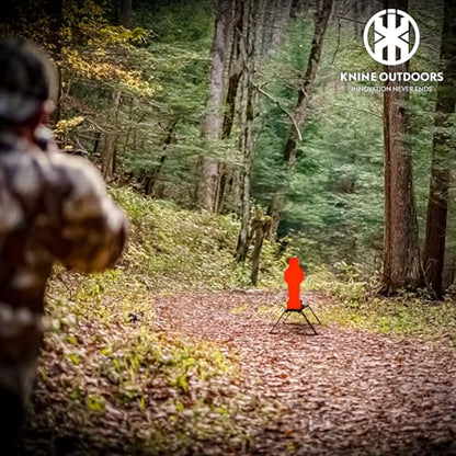 KNINE OUTDOORS 3/8'' AR500 Auto Reset Target, Steel Target for Shooting Range, Suitable for Pistol, Rifle, Handgun, Shotgun, Rimfire - style: Silhouette