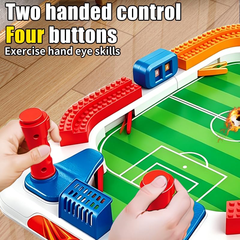 Mini Foosball Table Game, Soccer Game Set, Football Games Board for Indoor Sports Game Room Pinball Interactive Birthday Gift, Family Gatherings