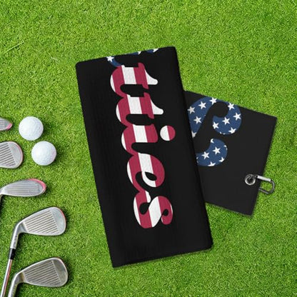 Funny Titties Microfiber Towel, Premium Golf Towel with Clip, Ideal Golf Accessory Gifts for Men Women Golfer Grandpa Mom Dad, Birthday Retirement Gifts for GolfFans Golfs Lover, 16x24 Inch - color: Titties American Flag