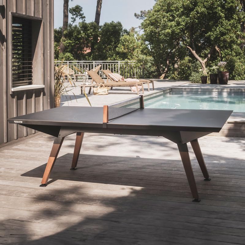 CORNILLEAU - Origin Outdoor Table Medium - Design Ping-Pong Table - Made in France - Convertible - Black