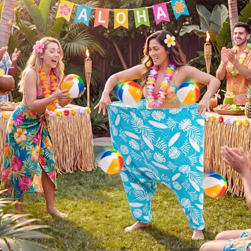 Ceenna Funny Granny Pants Game Set, Giant Pants Yard Games for Adults Players, Hilarious Team Relay Toss Race for Backyard Lawn Party Camping Family Reunion Carnival - style: Hawaiian
