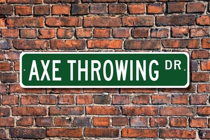 Axe Throwing Sign, Target Skill Game, Outdoor Competitive Activity Aluminum Size: 4 x 16 inches