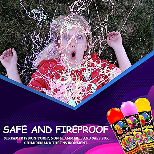 Toysery Party Streamer - Ultimate Spray String for Kids. Elevate Your Celebrations With Crazy Fun! Comes With 24 Party Spray in Can (3oz)