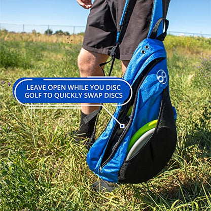 Disc Golf Backpack Slinger Bag | 6-12 Discs | Multiple Colors - color: Pink